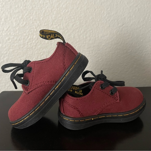 Dr. Martens Kacy cherry red shoes 4C - Picture 4 of 7